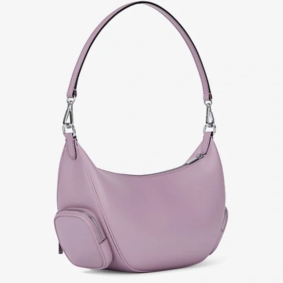 MICHAEL KORS Merritt Medium Pebbled Leather Convertible Shoulder BagQuartz NWT